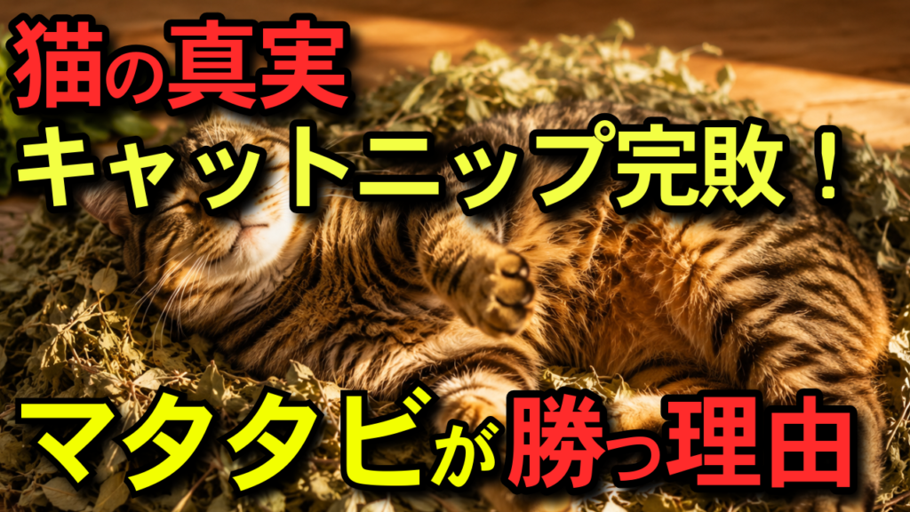 猫はキャットニップよりマタタビ派｜成分170倍でも完敗、岩手大・名大の最新研究が明らかにした猫の本音